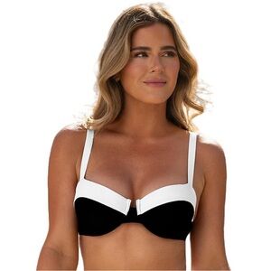 ‼️SOLD‼️ Cupshe Black and White Bikini with Classic Underwire Design